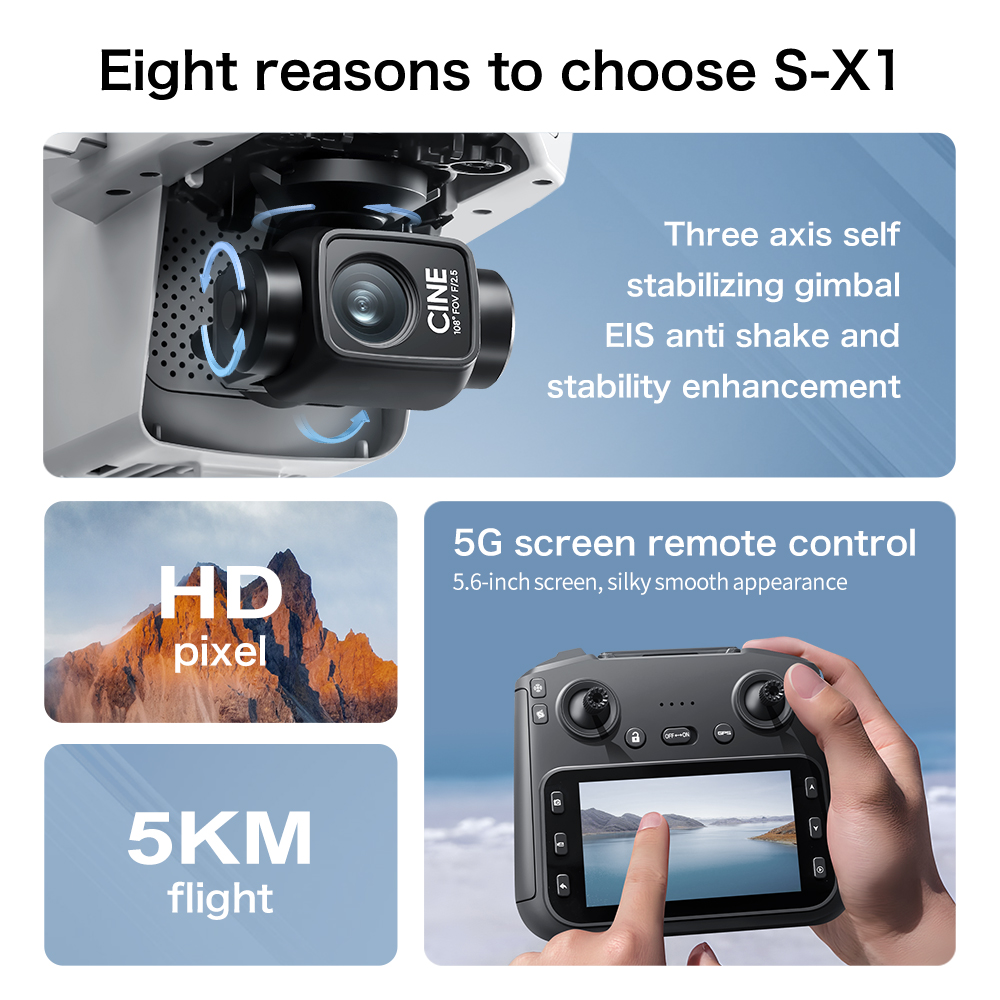 Original S-X1 Drone 8K HD Prof - Drone Mapping 评论和价格